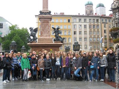 Photo de famille sur la Marienplatz